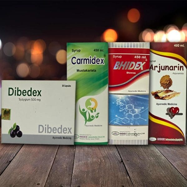 Dibedex (30 cap)+Bhidex+Carmidex+Arjunarin